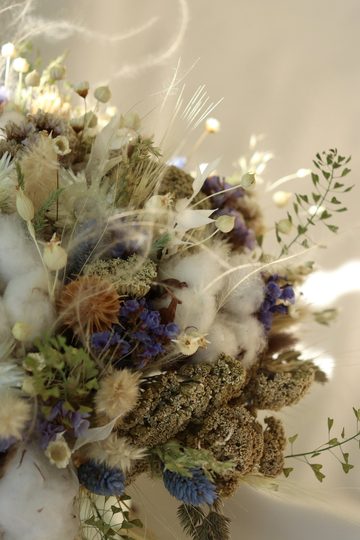 a close up of a bouquet of flowers