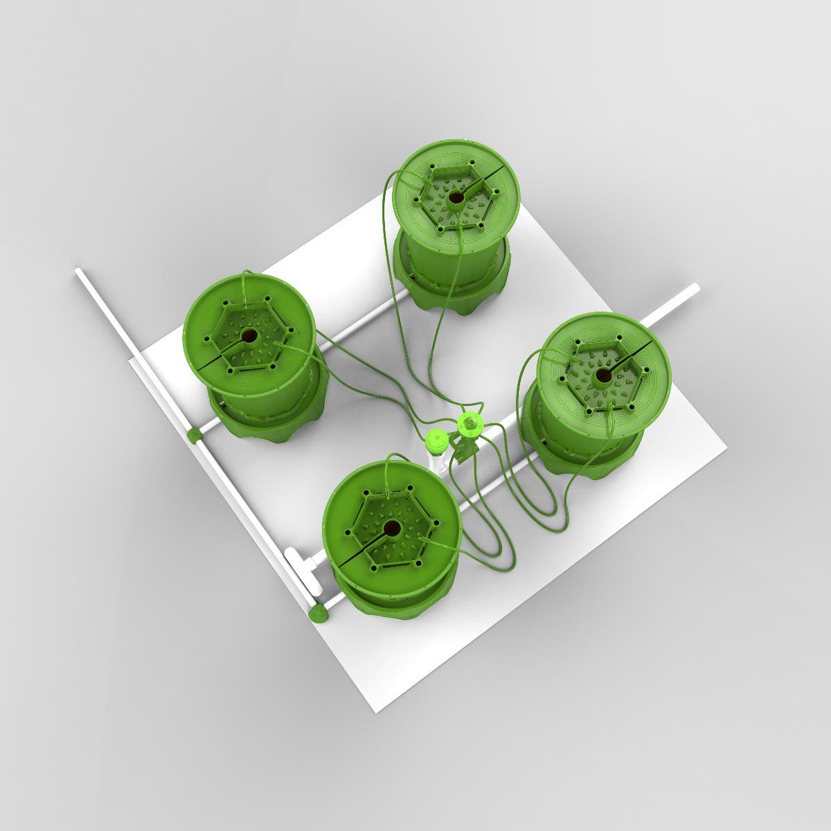 4 Plant FloraCap Irrigation & Drainage Kit w/ 5 Gal Pots