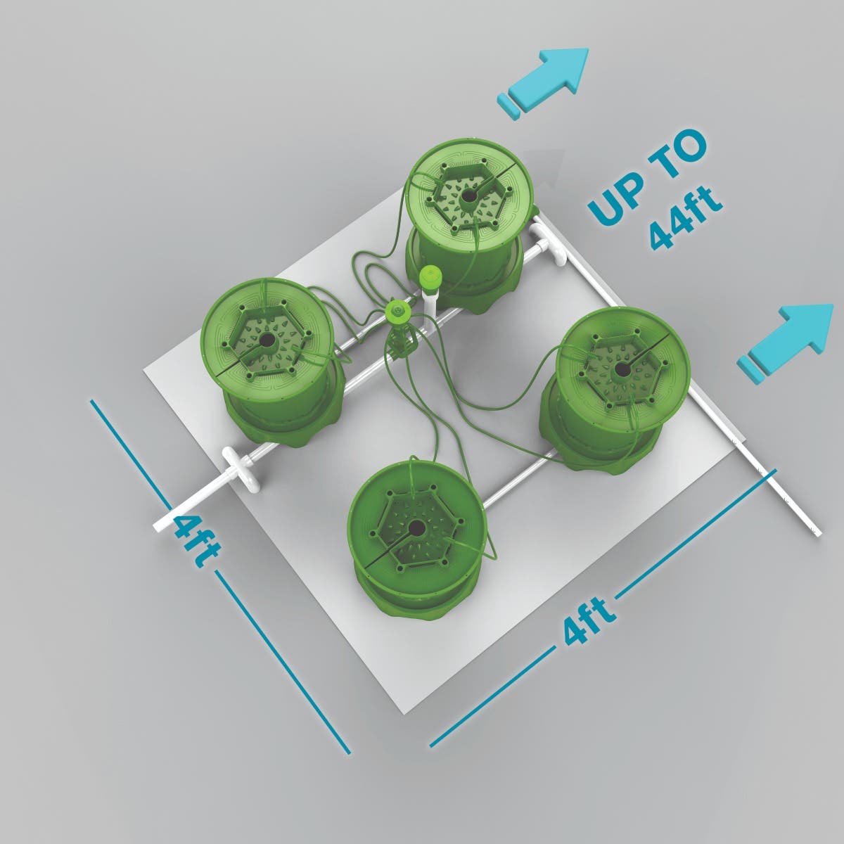 4 Plant FloraCap Irrigation & Drainage Kit w/ 5 Gal Pots