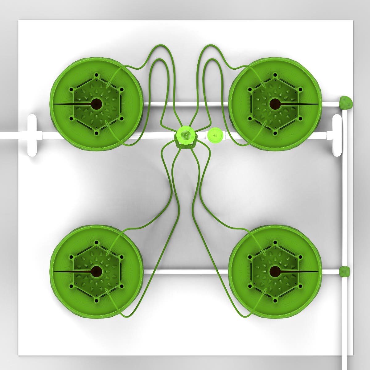 4 Plant FloraCap Irrigation & Drainage Kit w/ 5 Gal Pots