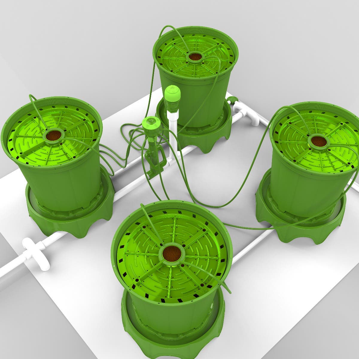 4 Plant Matrix Irrigation & Drainage Kit w/ 5 Gal Pots