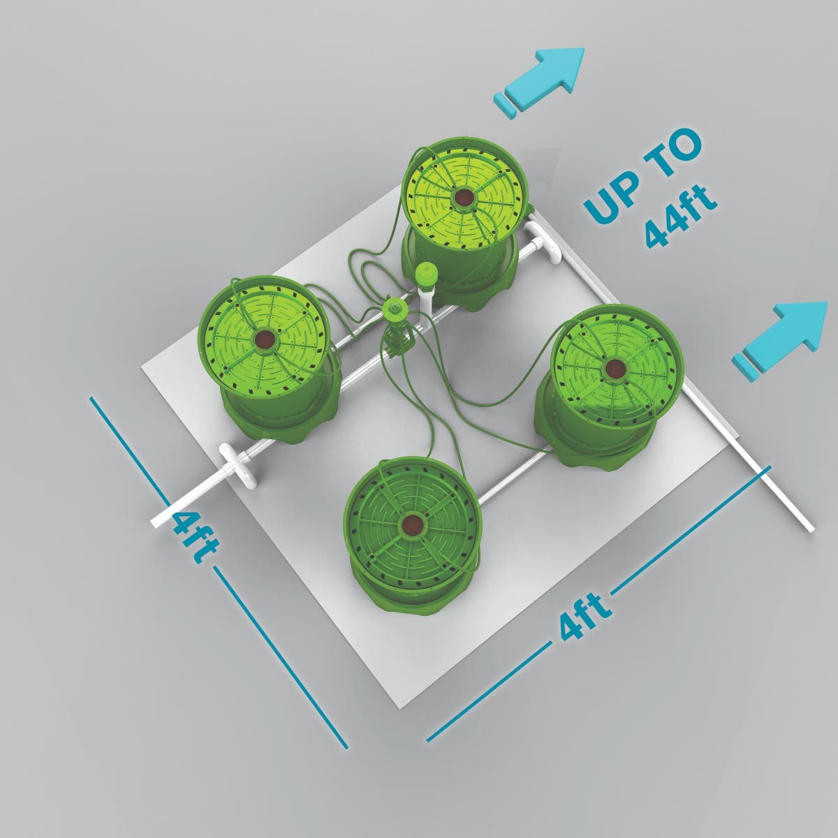 4 Plant Matrix Irrigation & Drainage Kit w/ 5 Gal Pots