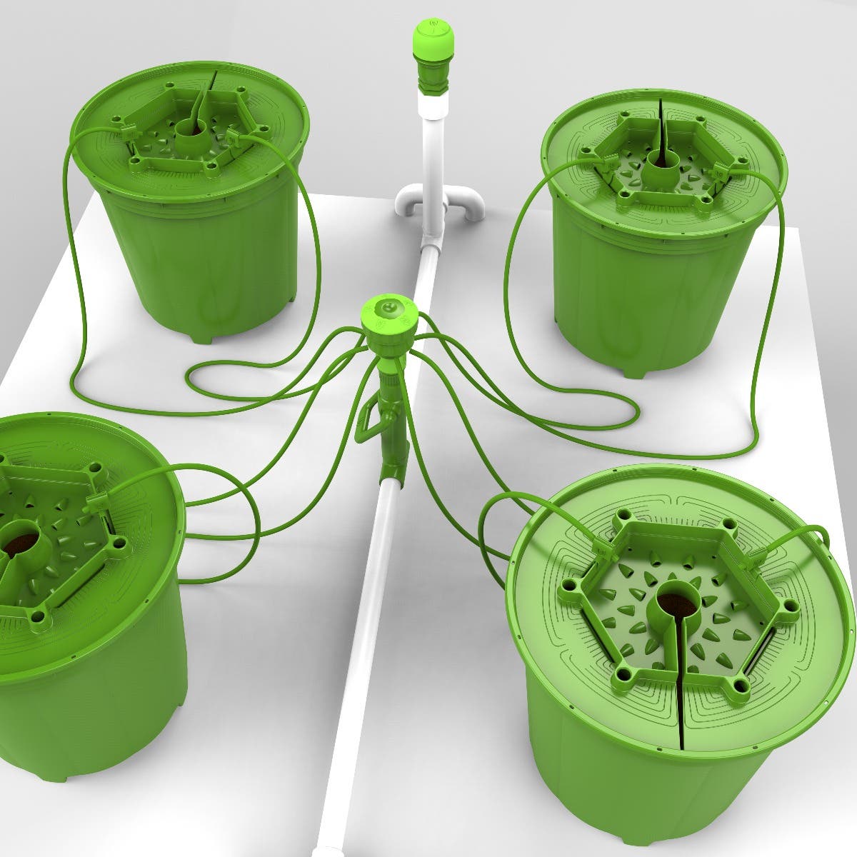 4 Plant FloraCap Irrigation Kit w/ 5 Gal Pots