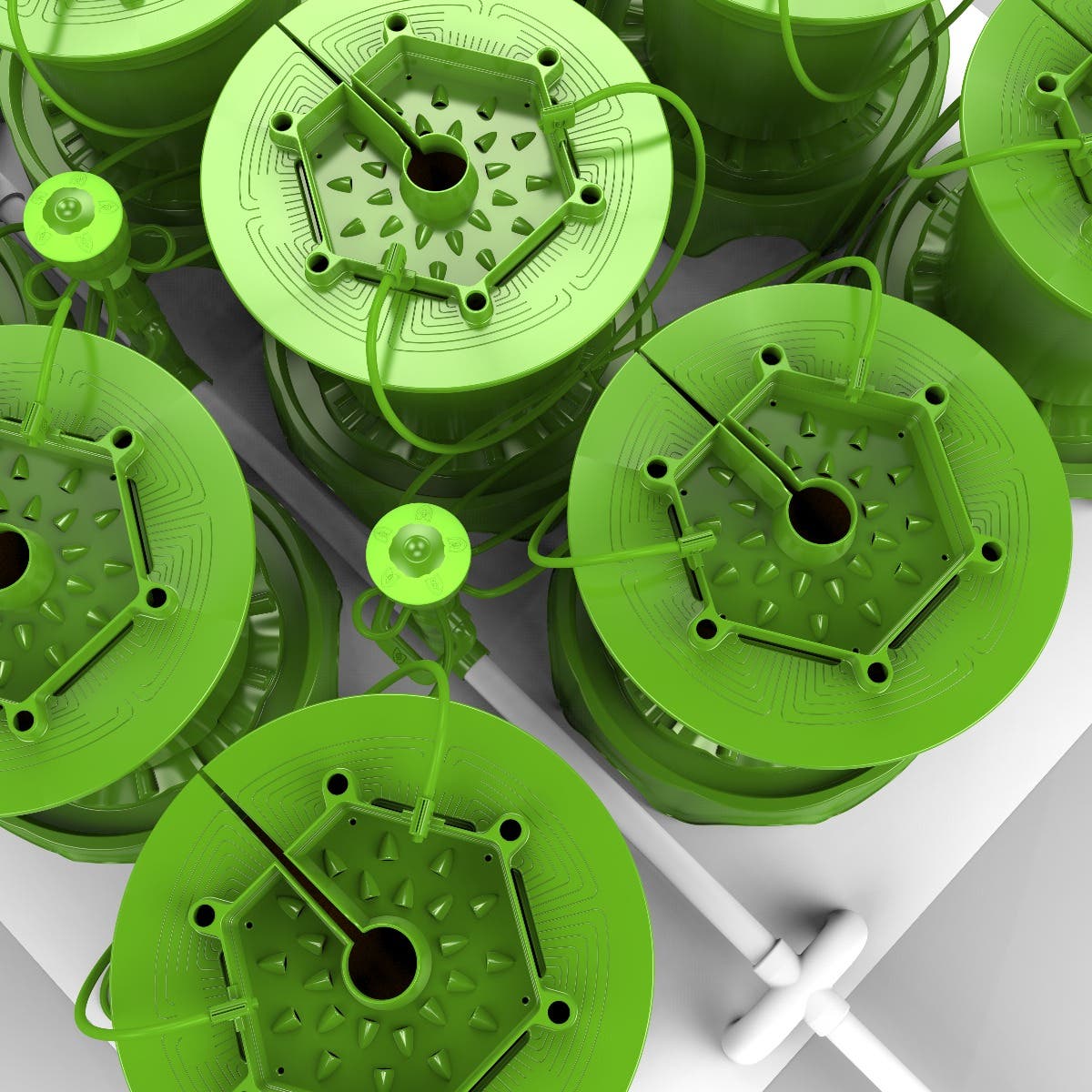 9 Plant FloraCap Irrigation & Drainage Kit w/ 3 Gal Pots