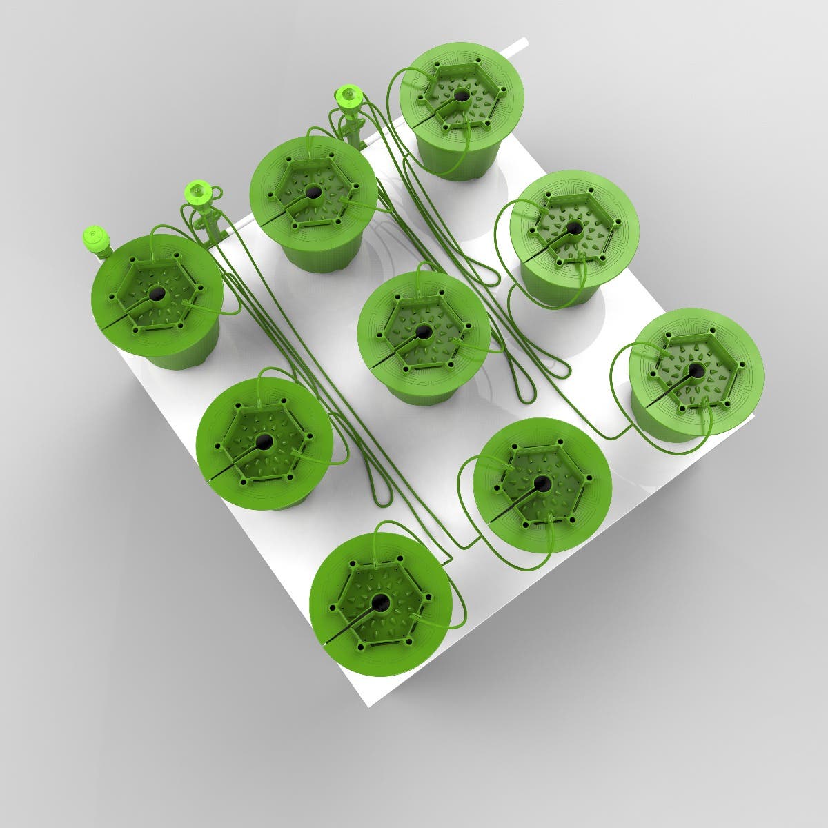 9 Plant FloraCap Irrigation Kit w/ 3 Gal Pots