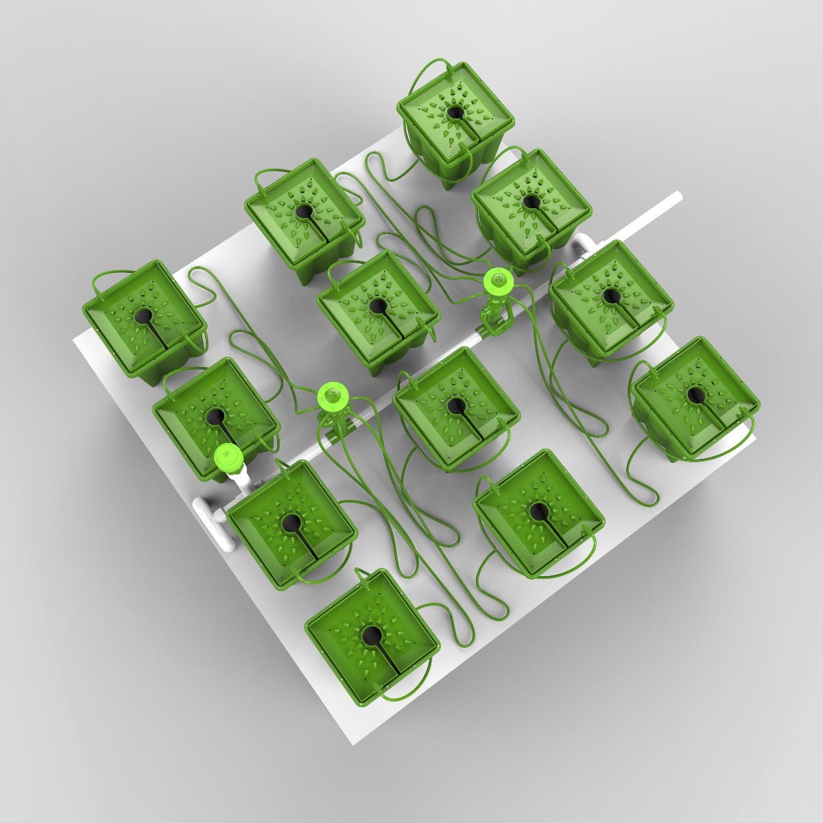 12 Plant FloraCap Irrigation Kit w/ 2 Gal Pots