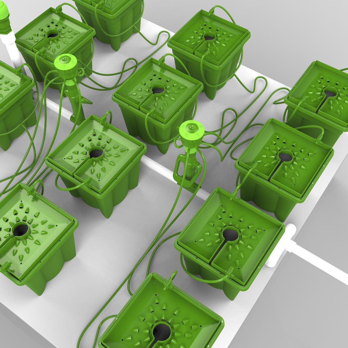 12 Plant FloraCap Irrigation Kit w/ 2 Gal Pots