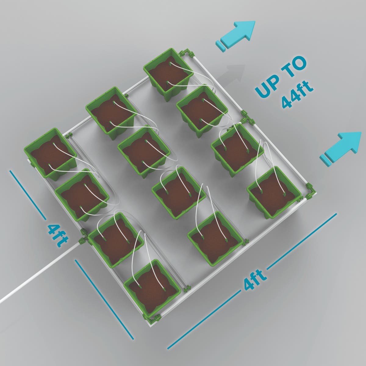 12 Plant Micro Drip Irrigation Kit w/ 2 Gal Pots