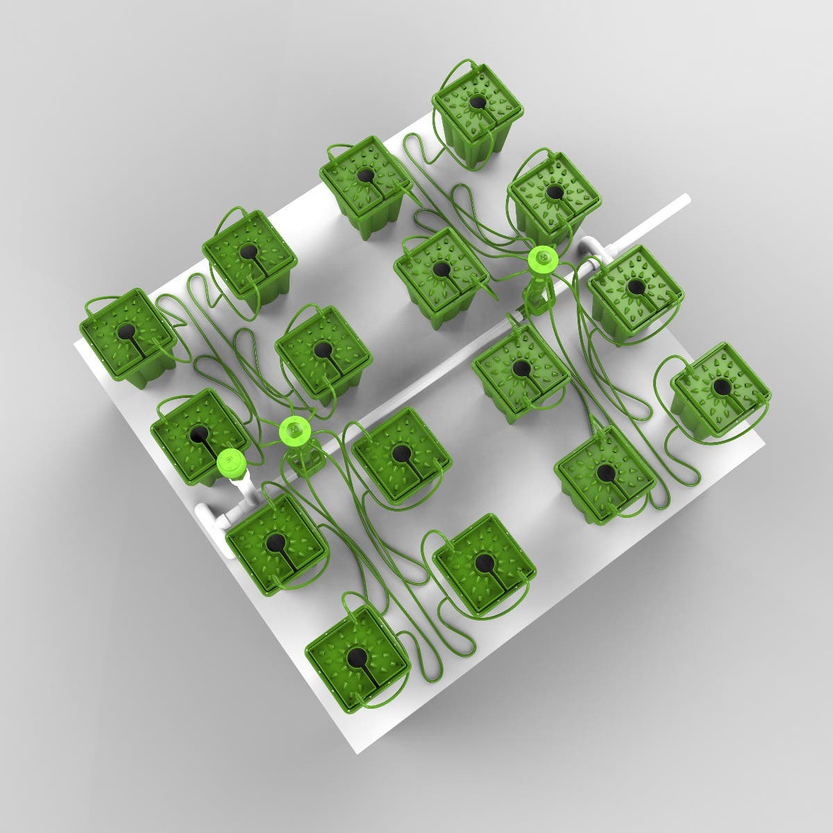 16 Plant FloraCap Irrigation Kit w/ 1 Gal Pots