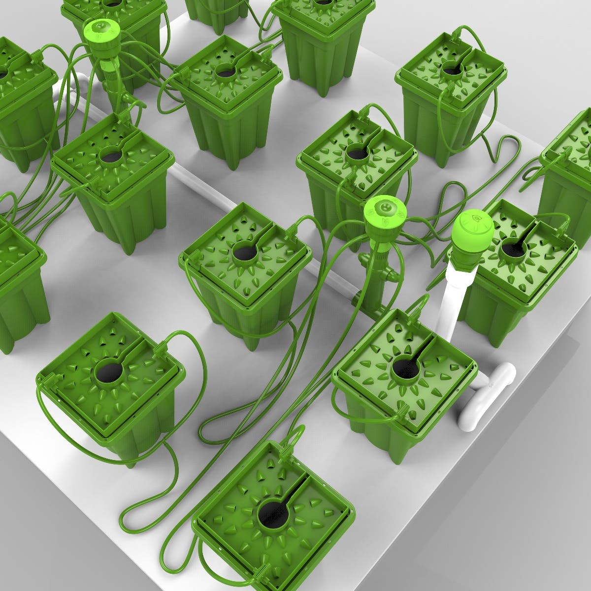 16 Plant FloraCap Irrigation Kit w/ 1 Gal Pots