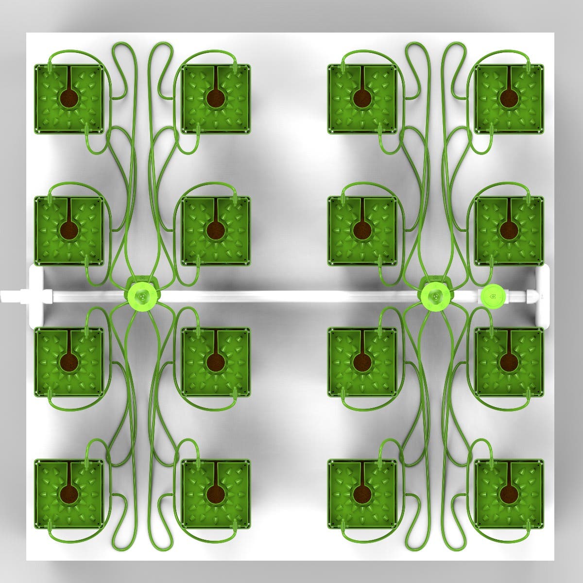 16 Plant FloraCap Irrigation Kit w/ 1 Gal Pots
