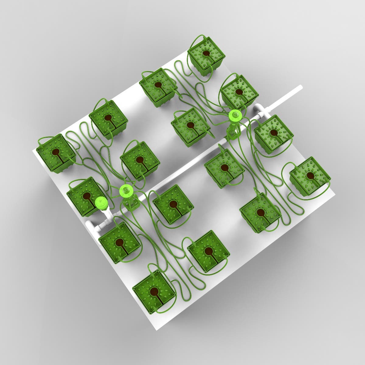 16 Plant FloraCap Irrigation Kit w/ 1/2 Gal Pots