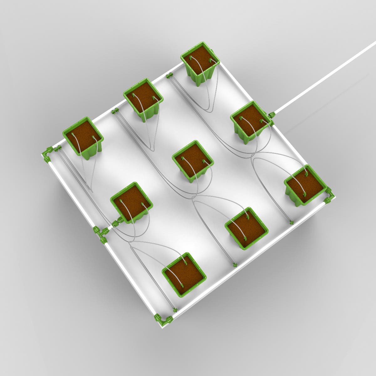 9 Plant Micro Drip Irrigation Kit w/ 1 Gal Pots