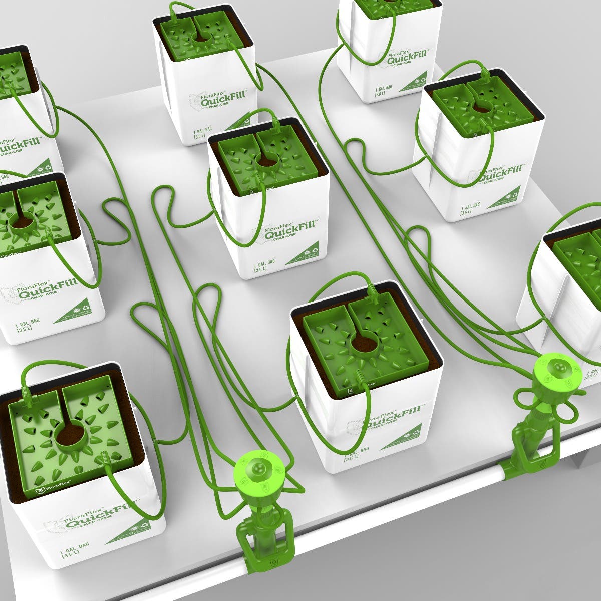 9 Plant FloraCap Irrigation Kit w/ 1 Gal QuickFill 60%