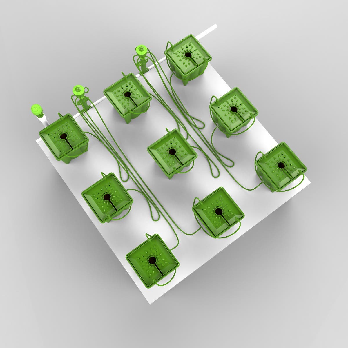 9 Plant FloraCap Irrigation Kit w/ 2 Gal Pots