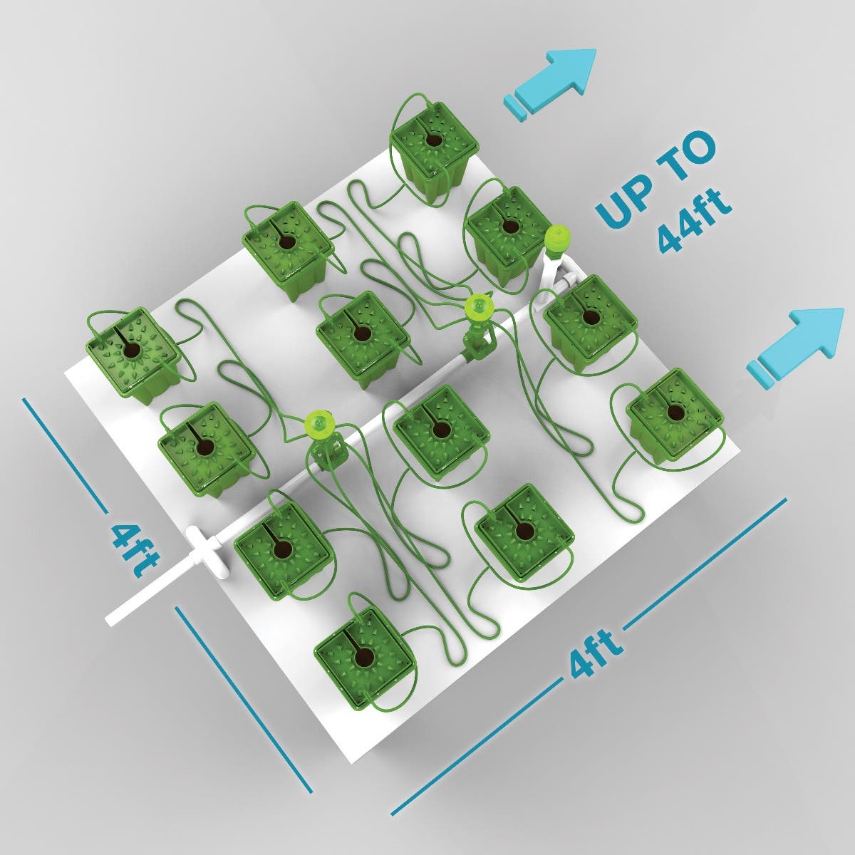 12 Plant FloraCAP Irrigation Kit w/ 1 Gal Pots