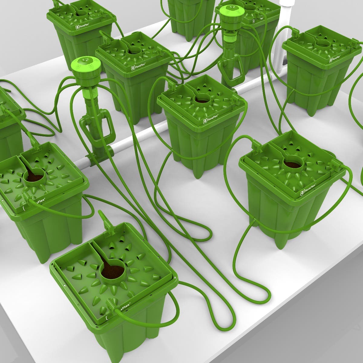 12 Plant FloraCAP Irrigation Kit w/ 1 Gal Pots