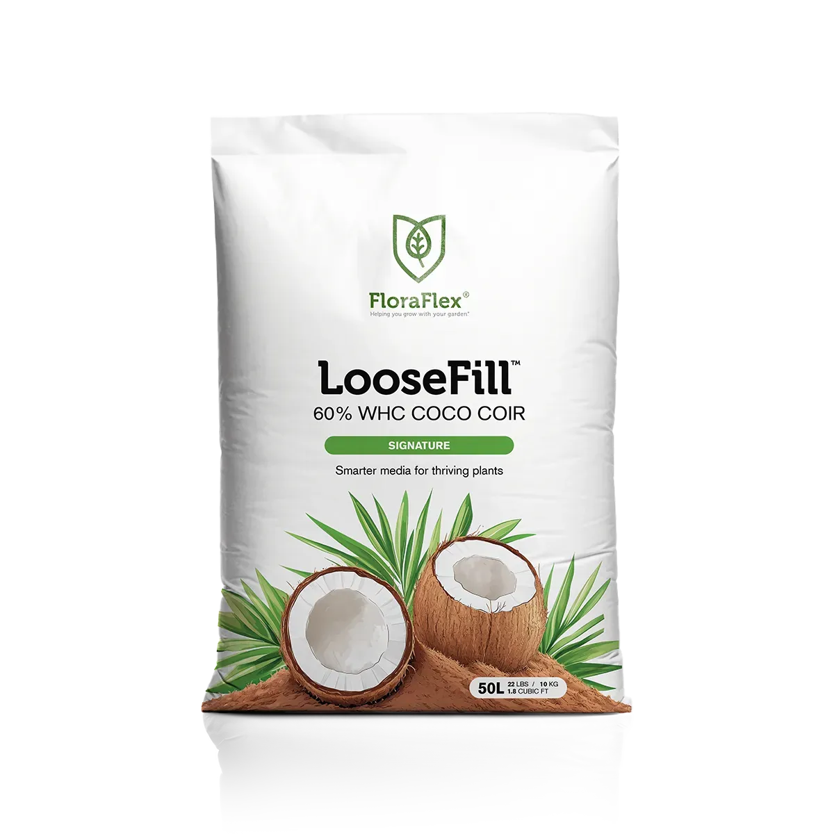 FloraFlex LooseFill 100% Coco Coir · Signature 50 L bag