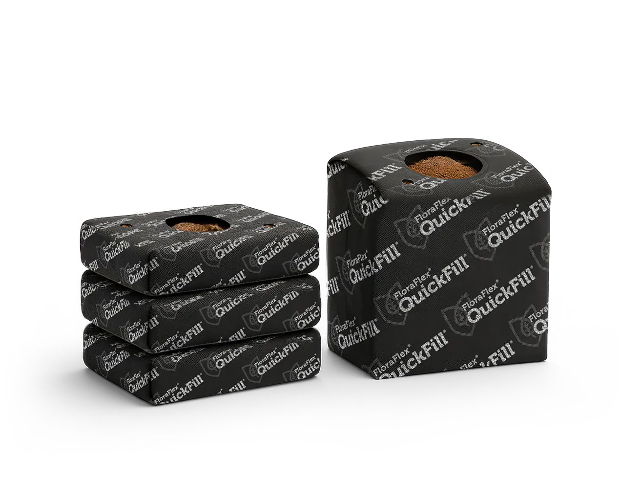 QuickFill 1 gallon O2 Covered Top coco coir grow bag