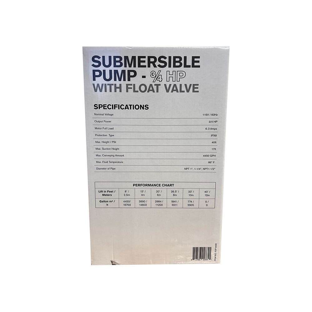 3/4 HP Submersible Pump