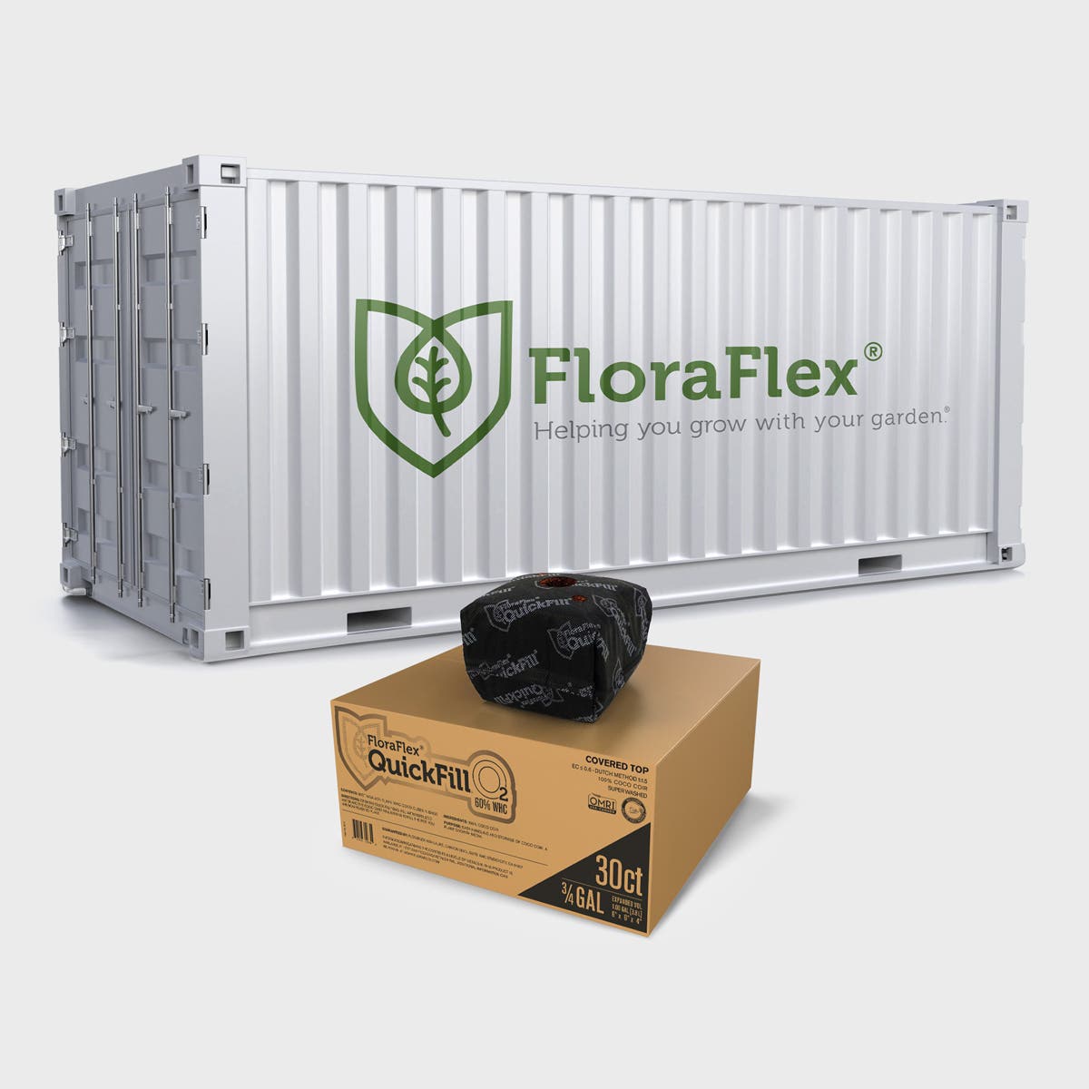 3/4 Gallon QuickFill 60% WHC Closed Top | Container (60000 Units)