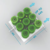 9 Plant FloraCap Irrigation & Drainage Kit w/ 3 Gal Pots