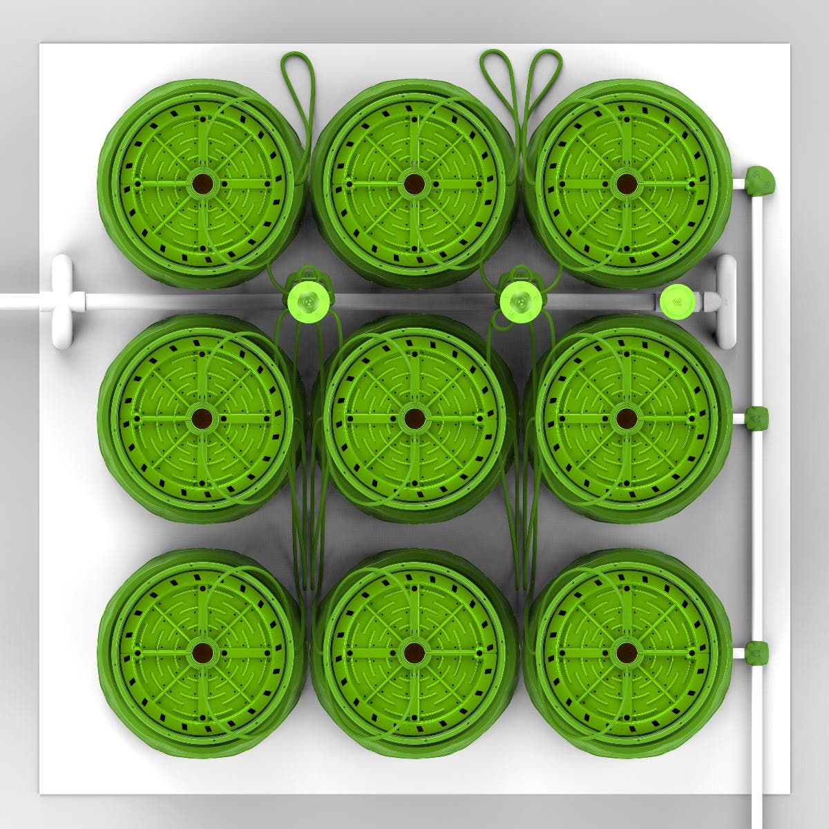 9 Plant Matrix Irrigation & Drainage Kit w/ 3 Gal Pots
