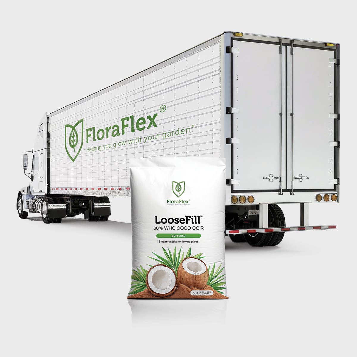 cocco（フォームウォッシング） Buffered 50L LooseFill™ 60% WHC Coco Coir – FloraFlex